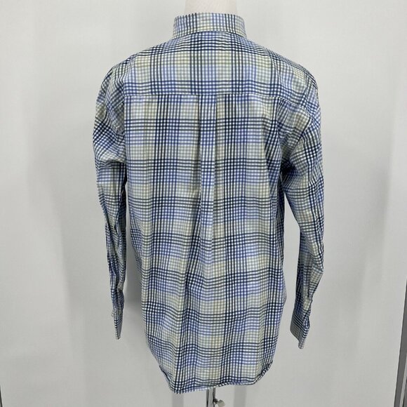 George Strait Wrangler Plaid Button-Down Shirt Mens L/G Cowboy Cut 100% Cotton B - Picture 3 of 10